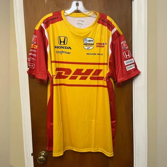🆕 Indy Car Official Racing Jersey DHL Racing Team Jersey NWT - Picture 12 of 12